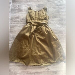 Elegant Olive Green Kids Dress- David’s Bridal size 8